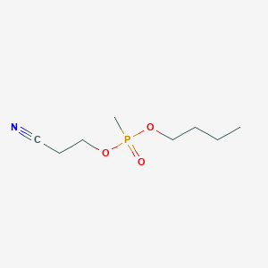 molecular formula C8H16NO3P B14629763 Butyl 2-cyanoethyl methylphosphonate CAS No. 58264-12-3