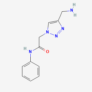 B1462977 2-[4-(aminomethyl)-1H-1,2,3-triazol-1-yl]-N-phenylacetamide CAS No. 1239943-29-3