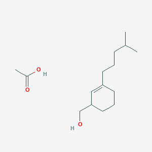 molecular formula C15H28O3 B14629771 Acetic acid;[3-(4-methylpentyl)cyclohex-2-en-1-yl]methanol CAS No. 53889-44-4