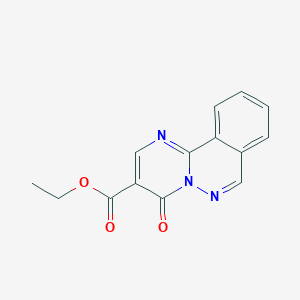 molecular formula C14H11N3O3 B14629777 Ethyl 4-oxo-4H-pyrimido[2,1-A]phthalazine-3-carboxylate CAS No. 53985-65-2