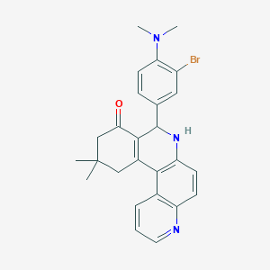 8-[3-Bromo-4-(dimethylamino)phenyl]-11,11-dimethyl-8,10,11,12-tetrahydrobenzo[a][4,7]phenanthrolin-9(7H)-one