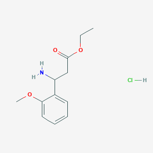 molecular formula C12H18ClNO3 B1462981 Ethyl 3-amino-3-(2-methoxyphenyl)propanoate hydrochloride CAS No. 1221724-67-9