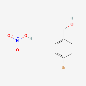 molecular formula C7H8BrNO4 B14629869 (4-Bromophenyl)methanol;nitric acid CAS No. 57042-07-6
