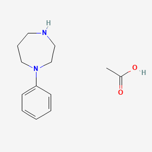molecular formula C13H20N2O2 B1462990 1-Phenyl-1,4-diazepane acetate CAS No. 1269393-99-8