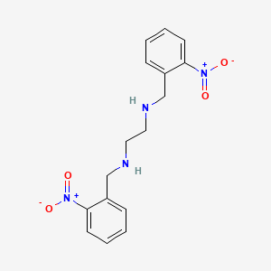 molecular formula C16H18N4O4 B14629900 N~1~,N~2~-Bis[(2-nitrophenyl)methyl]ethane-1,2-diamine CAS No. 54222-82-1