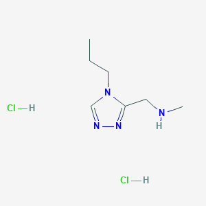 molecular formula C7H16Cl2N4 B1462993 N-Methyl-1-(4-propyl-4H-1,2,4-triazol-3-yl)methanamine dihydrochloride CAS No. 1255717-72-6