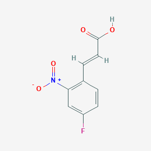 molecular formula C9H6FNO4 B1462999 (2E)-3-(4-fluoro-2-nitrophenyl)prop-2-enoic acid CAS No. 1214790-47-2