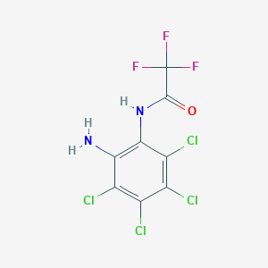 molecular formula C8H3Cl4F3N2O B14629995 N-(2-Amino-3,4,5,6-tetrachlorophenyl)-2,2,2-trifluoroacetamide CAS No. 57517-13-2