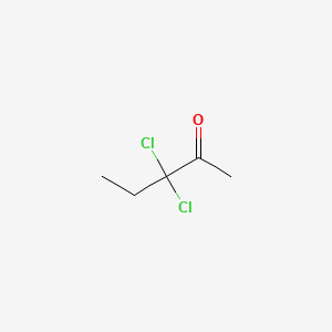 molecular formula C5H8Cl2O B14630017 2-Pentanone, 3,3-dichloro- CAS No. 57856-10-7