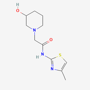 2-(3-hydroxypiperidin-1-yl)-N-(4-methyl-1,3-thiazol-2-yl)acetamide