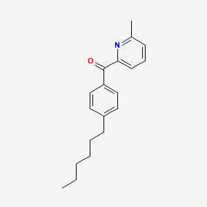 molecular formula C19H23NO B1463004 2-(4-Hexylbenzoyl)-6-methylpyridine CAS No. 1187170-40-6