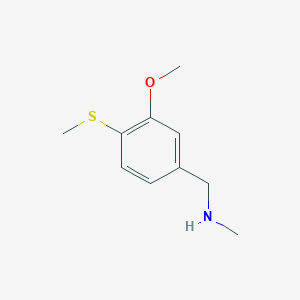 {[3-Methoxy-4-(methylsulfanyl)phenyl]methyl}(methyl)amine