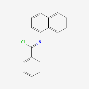 molecular formula C17H12ClN B14630104 N-(Naphthalen-1-yl)benzenecarboximidoyl chloride CAS No. 57353-87-4