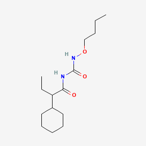 molecular formula C15H28N2O3 B14630112 N-((Butoxyamino)carbonyl)-alpha-ethylcyclohexaneacetamide CAS No. 53460-65-4