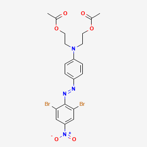 molecular formula C20H20Br2N4O6 B14630114 Ethanol, 2,2'-[[4-[(2,6-dibromo-4-nitrophenyl)azo]phenyl]imino]bis-, diacetate (ester) CAS No. 55619-18-6