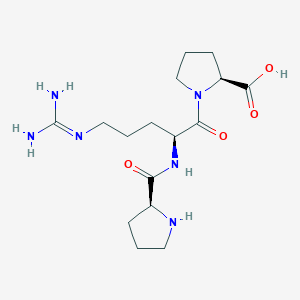 molecular formula C16H28N6O4 B14630121 L-Proline, L-prolyl-L-arginyl- CAS No. 56610-49-2