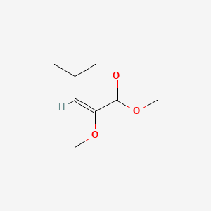 molecular formula C8H14O3 B14630149 Methyl 2-methoxy-4-methyl-2-pentenoate CAS No. 56009-36-0