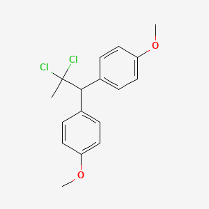 molecular formula C17H18Cl2O2 B14630156 Benzene, 1,1'-(2,2-dichloropropylidene)bis(4-methoxy- CAS No. 56288-27-8