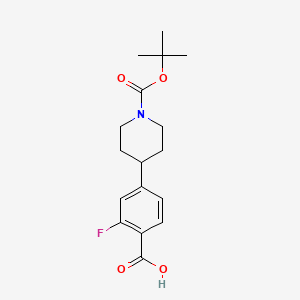 4-(1-(Tert-butoxycarbonyl)piperidin-4-YL)-2-fluorobenzoic acid