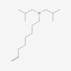 molecular formula C16H33Al B14630162 Bis(2-methylpropyl)(oct-7-EN-1-YL)alumane CAS No. 54542-95-9