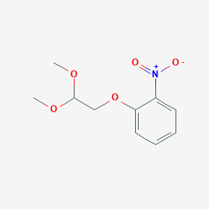 molecular formula C10H13NO5 B14630224 Benzene, 1-(2,2-dimethoxyethoxy)-2-nitro- CAS No. 55879-74-8