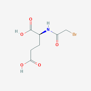 molecular formula C7H10BrNO5 B14630255 N-(Bromoacetyl)-L-glutamic acid CAS No. 56576-87-5