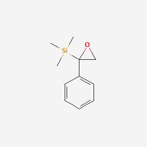 molecular formula C11H16OSi B14630261 Trimethyl(2-phenyloxiran-2-yl)silane CAS No. 56920-21-9