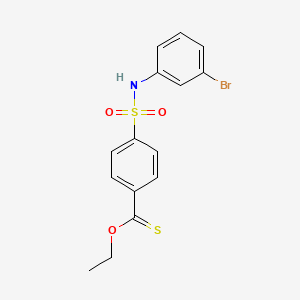 molecular formula C15H14BrNO3S2 B14630299 N-(3-Bromophenyl)-4-ethoxycarbothioyl-benzenesulfonamide CAS No. 56768-71-9