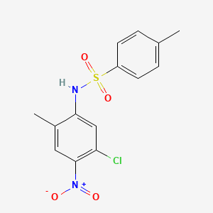 molecular formula C14H13ClN2O4S B14630326 N-(5-chloro-2-methyl-4-nitrophenyl)-4-methylbenzenesulfonamide CAS No. 55816-02-9