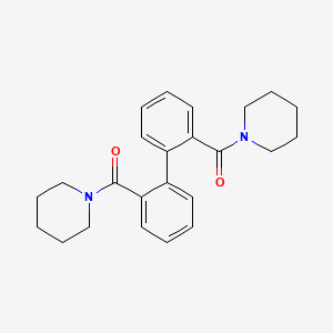molecular formula C24H28N2O2 B14630328 Piperidine, 1,1'-((1,1'-biphenyl)-2,2-diyldicarbonyl)bis- CAS No. 52882-84-5