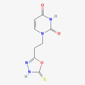 1-[2-(5-mercapto-1,3,4-oxadiazol-2-yl)ethyl]pyrimidine-2,4(1H,3H)-dione