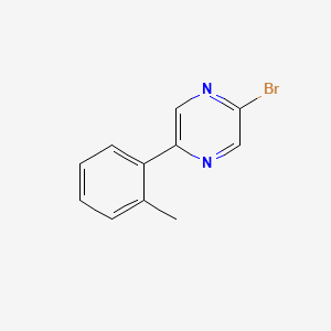 molecular formula C11H9BrN2 B1463039 2-bromo-5-(2-methylphenyl)pyrazine CAS No. 1142195-93-4