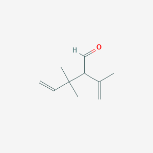 molecular formula C10H16O B14630409 4-Pentenal, 3,3-dimethyl-2-(1-methylethenyl)- CAS No. 54717-61-2
