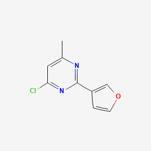molecular formula C9H7ClN2O B1463044 4-Chloro-2-(furan-3-yl)-6-methylpyrimidine CAS No. 1159815-88-9