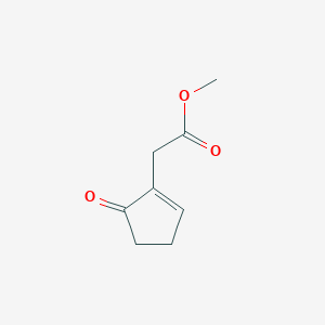 molecular formula C8H10O3 B14630468 Methyl (5-oxocyclopent-1-en-1-yl)acetate CAS No. 57026-61-6