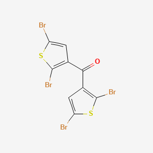 molecular formula C9H2Br4OS2 B14630477 Bis(2,5-dibromothiophen-3-yl)methanone CAS No. 57248-34-7