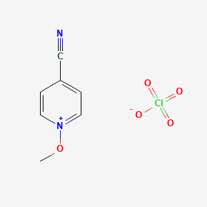 molecular formula C7H7ClN2O5 B14630486 Pyridinium, 4-cyano-1-methoxy-, perchlorate CAS No. 54326-14-6