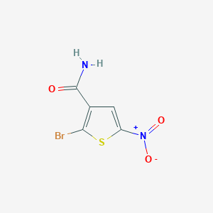 molecular formula C5H3BrN2O3S B14630514 2-Bromo-5-nitrothiophene-3-carboxamide CAS No. 56182-40-2