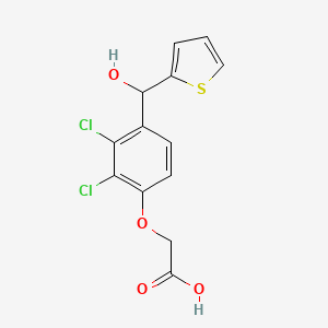 molecular formula C13H10Cl2O4S B14630520 Acetic acid, (2,3-dichloro-4-((2-thienyl)hydroxymethyl)phenoxy)- CAS No. 55901-78-5