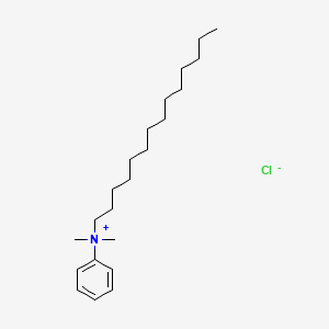 molecular formula C22H40ClN B14630560 Benzenaminium, N,N-dimethyl-N-tetradecyl-, chloride CAS No. 56505-86-3