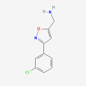 molecular formula C10H9ClN2O B1463057 (3-(3-Chlorophenyl)isoxazol-5-yl)methanamine CAS No. 885273-50-7