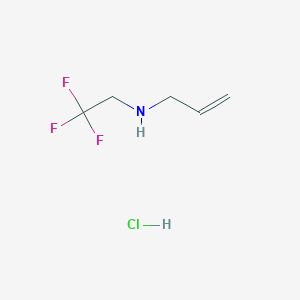 molecular formula C5H9ClF3N B1463059 Prop-2-en-1-yl(2,2,2-trifluoroethyl)amine hydrochloride CAS No. 1197728-57-6