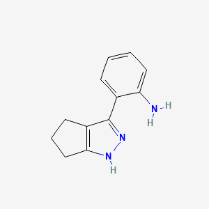 molecular formula C12H13N3 B1463060 2-{2H,4H,5H,6H-cyclopenta[c]pyrazol-3-yl}aniline CAS No. 1181458-48-9