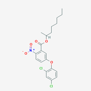 molecular formula C21H23Cl2NO5 B14630629 octan-2-yl 5-(2,4-dichlorophenoxy)-2-nitrobenzoate CAS No. 57729-05-2
