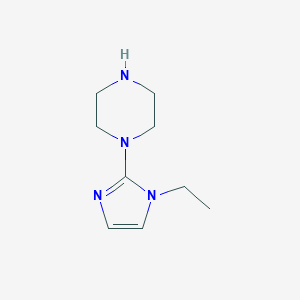 molecular formula C9H16N4 B1463063 1-(1-Ethyl-1H-imidazol-2-yl)-piperazine CAS No. 1019115-40-2