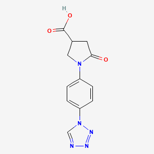 5-oxo-1-[4-(1H-tetrazol-1-yl)phenyl]pyrrolidine-3-carboxylic acid