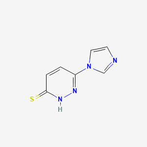molecular formula C7H6N4S B1463072 6-(1H-imidazol-1-yl)pyridazine-3-thiol CAS No. 1209316-08-4