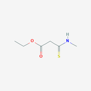 molecular formula C6H11NO2S B14630749 Propanoic acid, 3-(methylamino)-3-thioxo-, ethyl ester CAS No. 56409-14-4