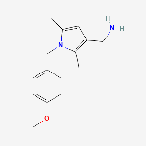 molecular formula C15H20N2O B1463077 {[1-(4-methoxybenzyl)-2,5-dimethyl-1H-pyrrol-3-yl]methyl}amine CAS No. 1177333-12-8