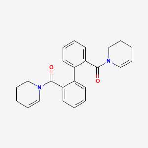 molecular formula C24H24N2O2 B14630793 Pyridine, 1,1'-((1,1'-biphenyl)-2,2'diyldicarbonyl)bis(1,2,3,4-tetrahydro- CAS No. 52882-85-6